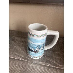 Vintage Miller High Life Collector Series Holiday Christmas Beer Mug Stein
